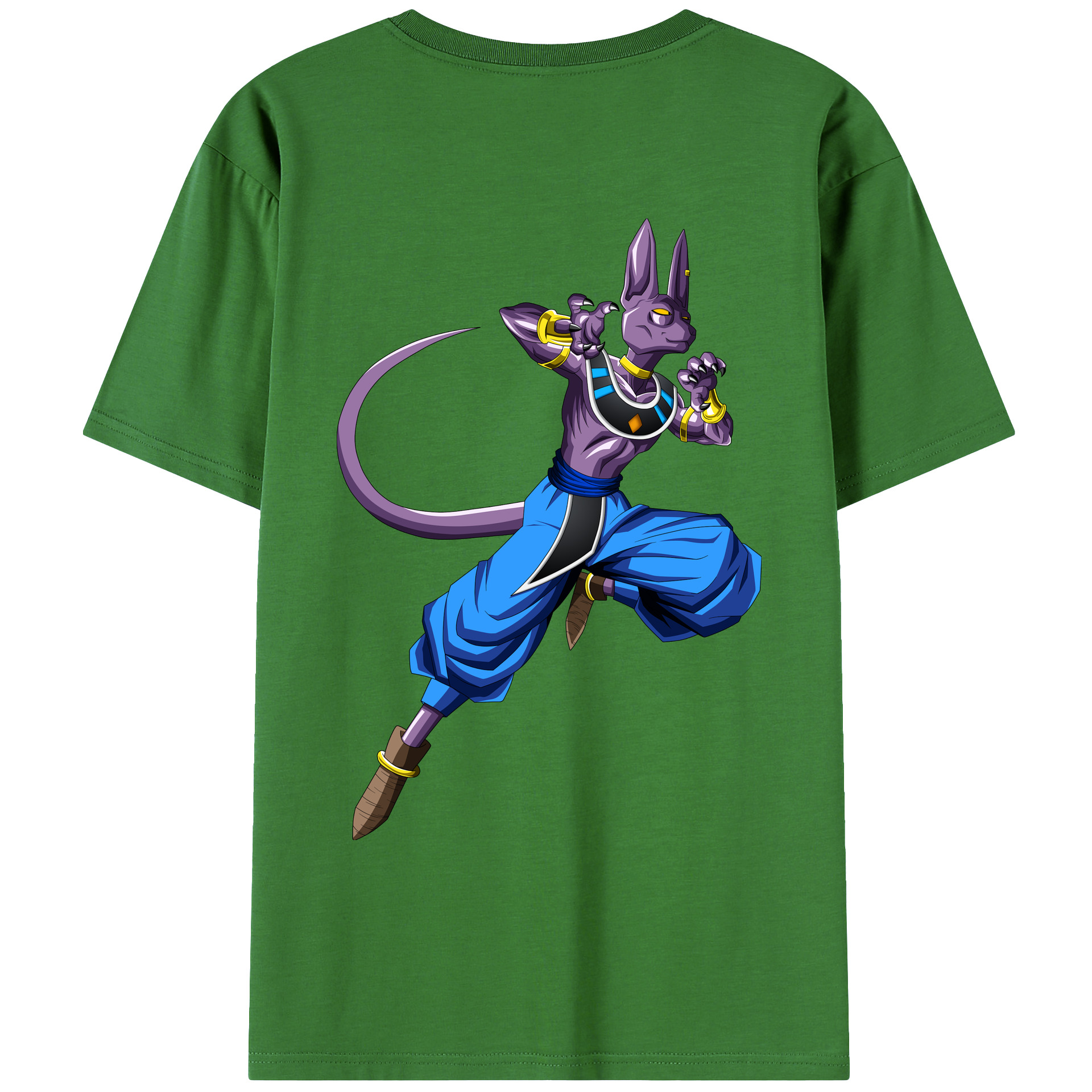（画像用） ドラゴンボール ビルス 破壊神ビルス DRAGON BALL Beerus Birusu レディース半袖Tシャツ(バックプリント)